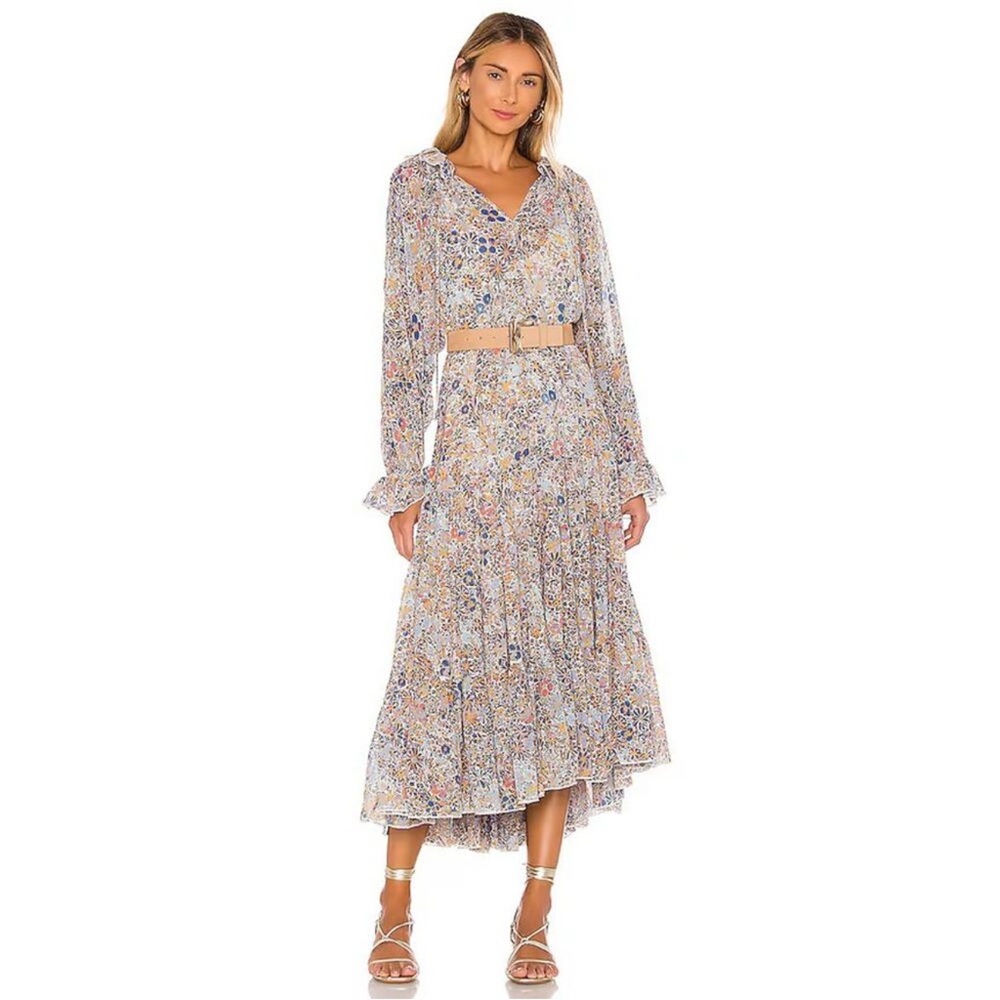 FREE PEOPLE Feeling Groovy Maxi Dress in ivory combo XS